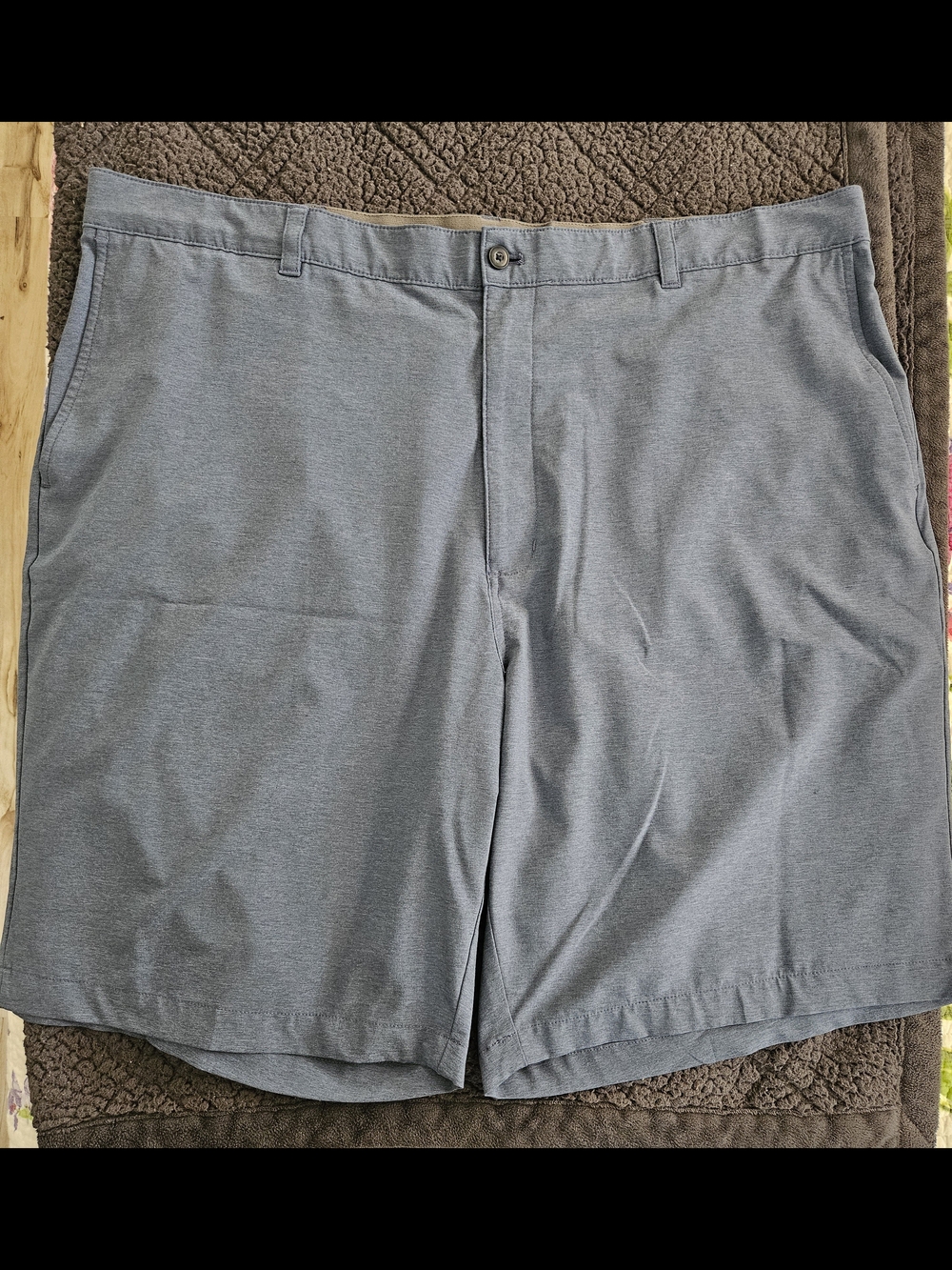 Hogan Men's Gray Flat-Front Performance Shorts
